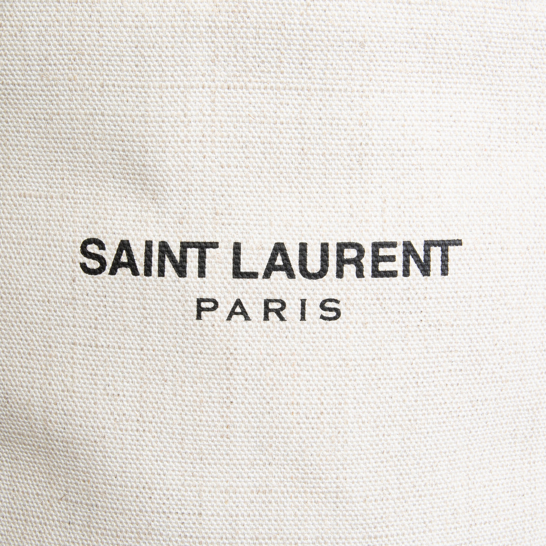 SAINT LAURENT Canvas Teddy Tote - Beige