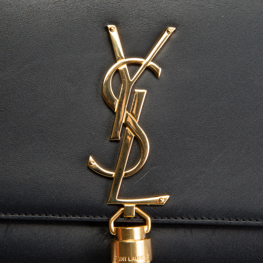 SAINT LAURENT Kate Tassel Clutch - Black