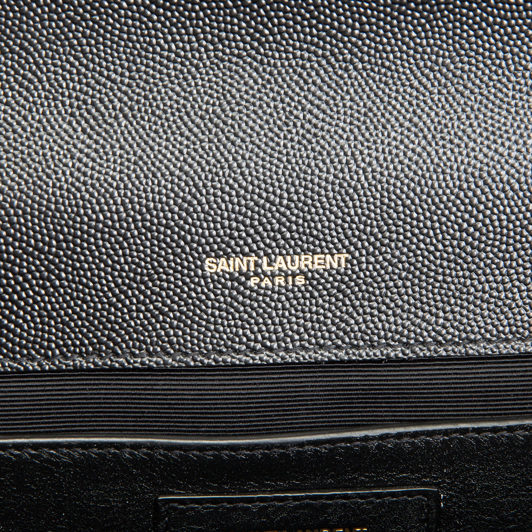 SAINT LAURENT Grain de Poudre Triquilt Medium Envelope Bag