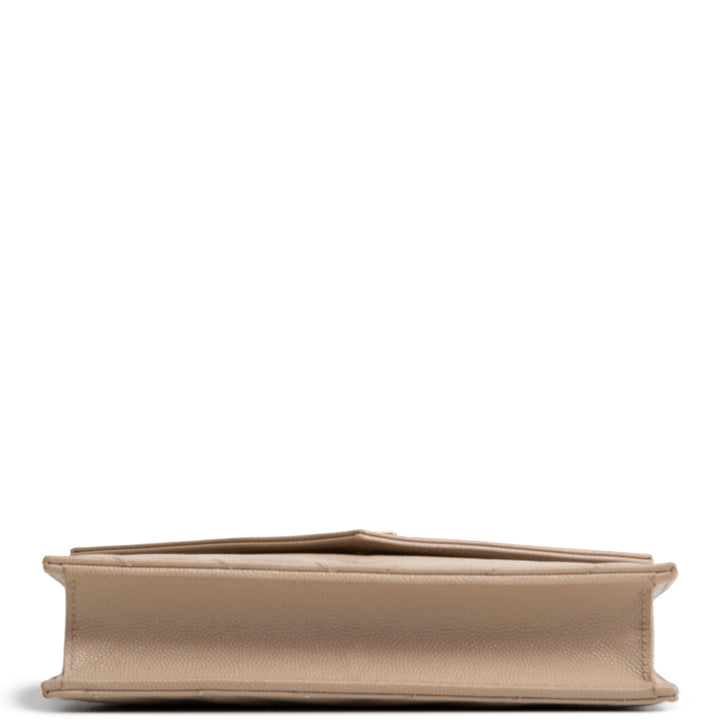 SAINT LAURENT Envelope Cassandre Chain Wallet - Nude
