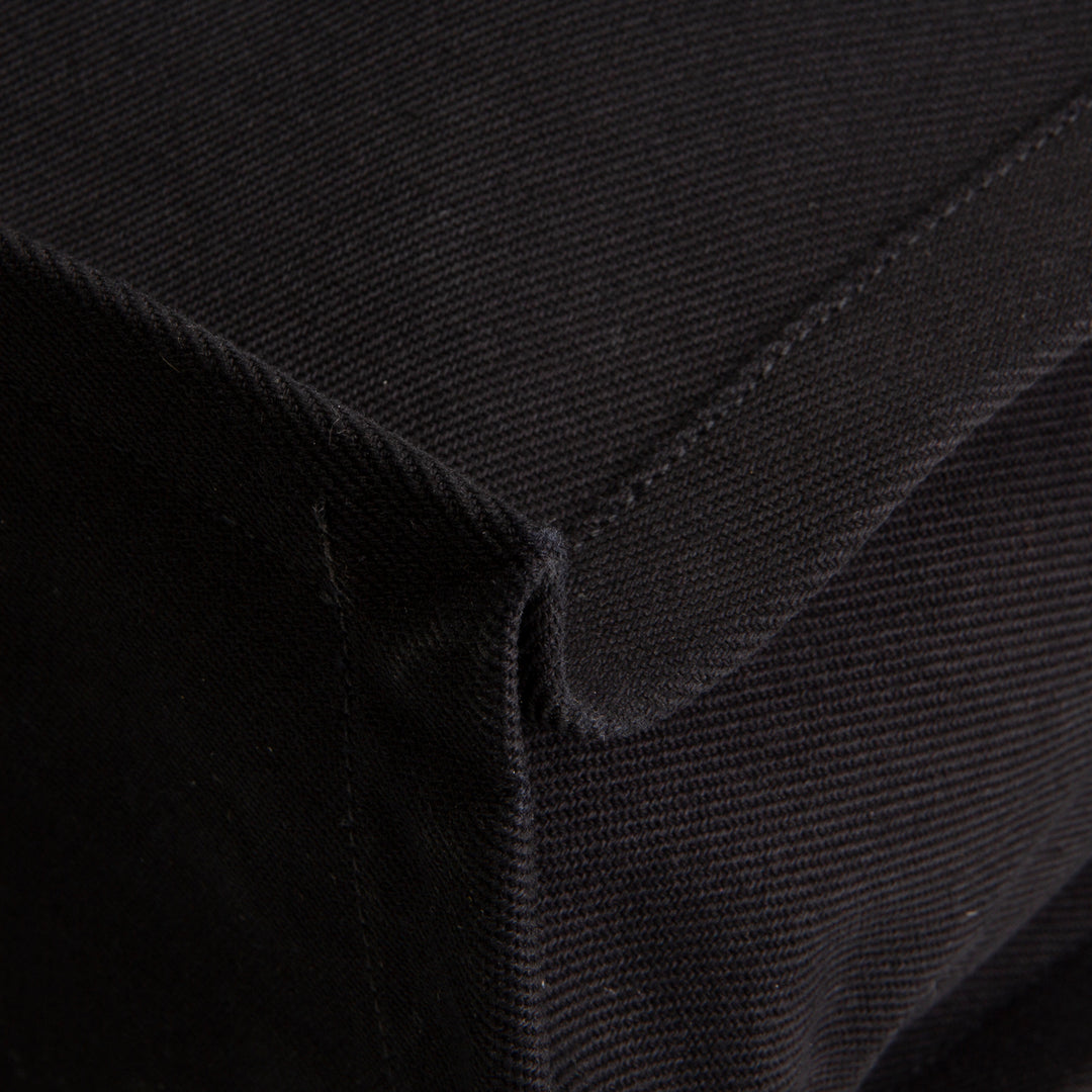 SAINT LAURENT Canvas Rive Gauche North South Tote - Black
