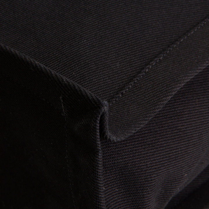 SAINT LAURENT Canvas Rive Gauche North South Tote - Black