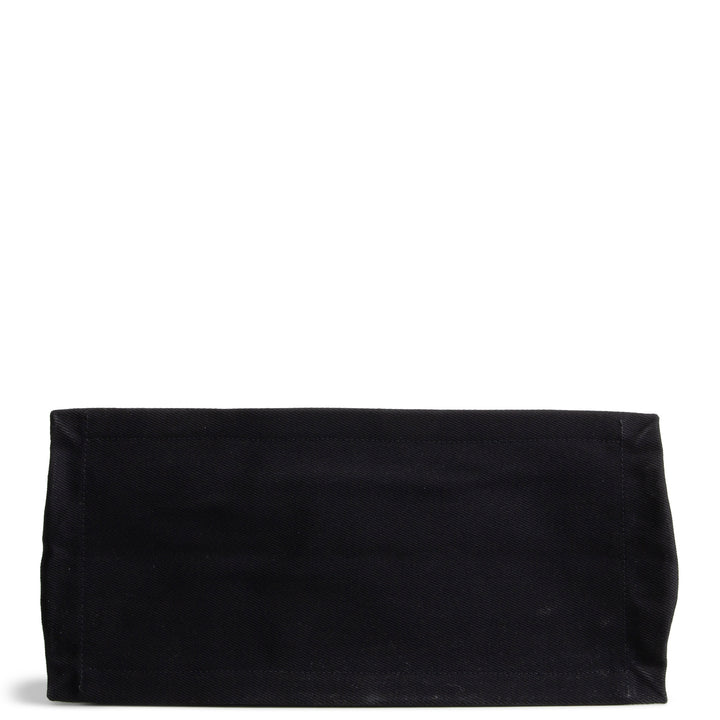SAINT LAURENT Canvas Rive Gauche North South Tote - Black