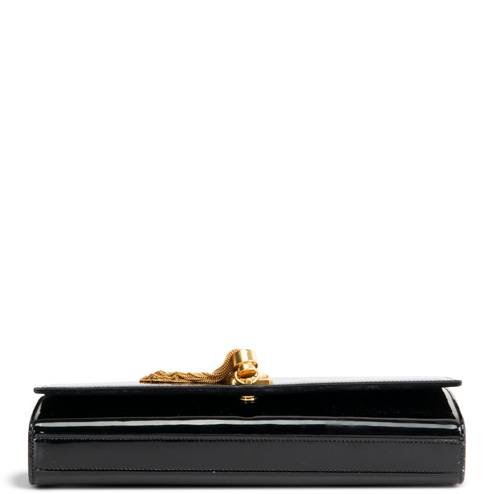 SAINT LAURENT Kate Tassel Clutch - Patent Leather OUTLET FINAL SALE