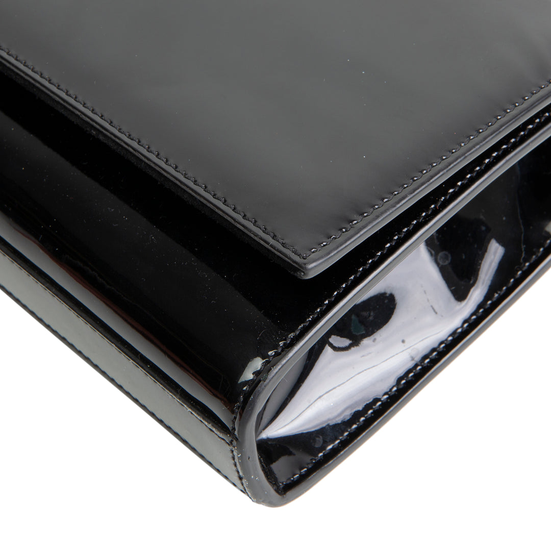 SAINT LAURENT Kate Tassel Clutch - Patent Leather OUTLET FINAL SALE