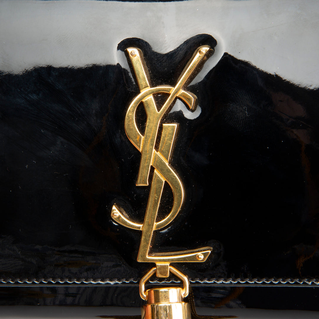 SAINT LAURENT Kate Tassel Clutch - Patent Leather OUTLET FINAL SALE