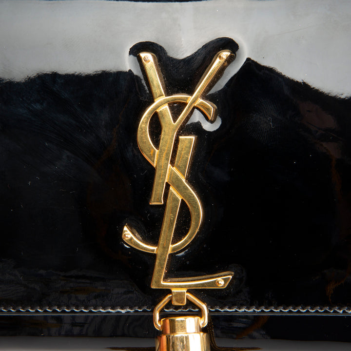 SAINT LAURENT Kate Tassel Clutch - Patent Leather OUTLET FINAL SALE