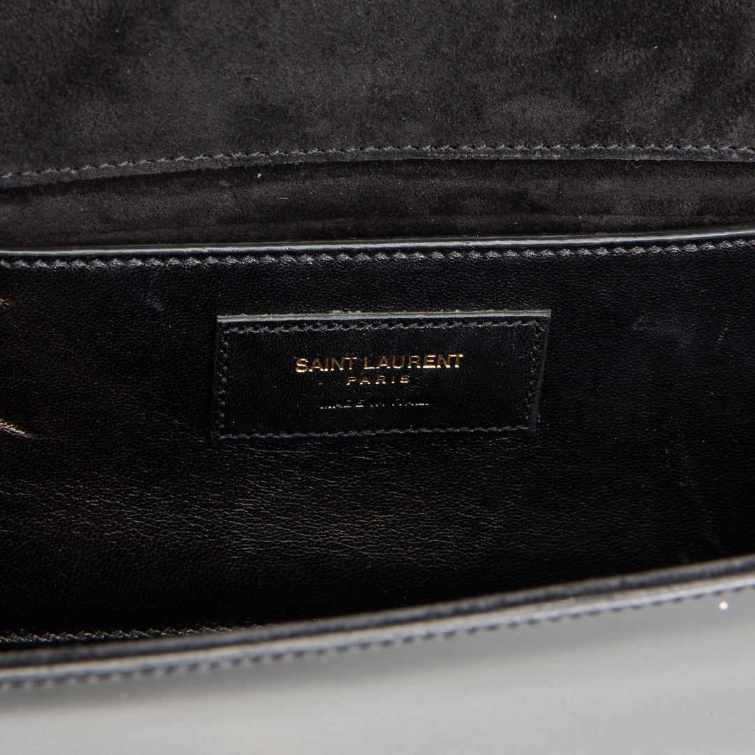 SAINT LAURENT Kate Tassel Clutch - Patent Leather OUTLET FINAL SALE