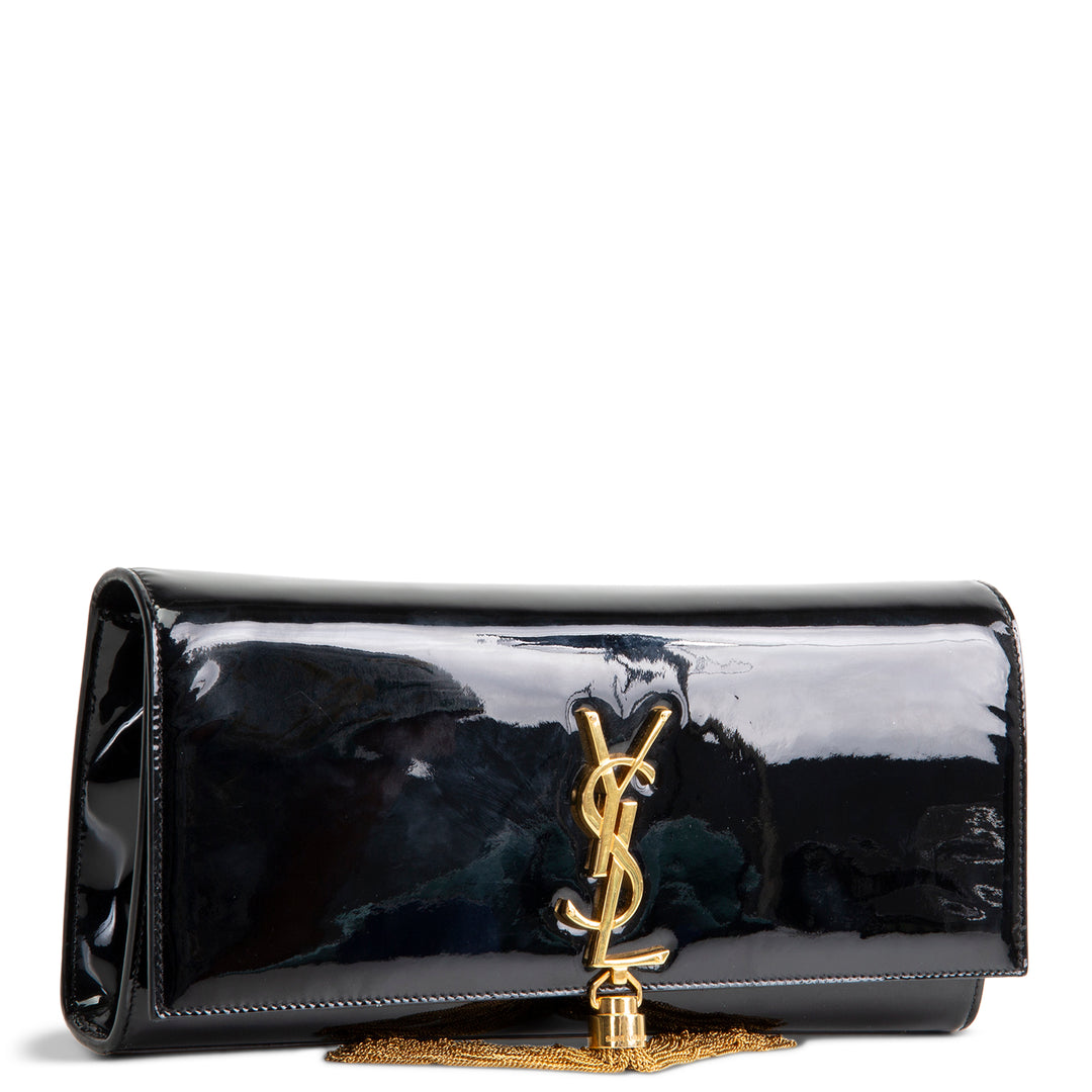 SAINT LAURENT Kate Tassel Clutch - Patent Leather OUTLET FINAL SALE