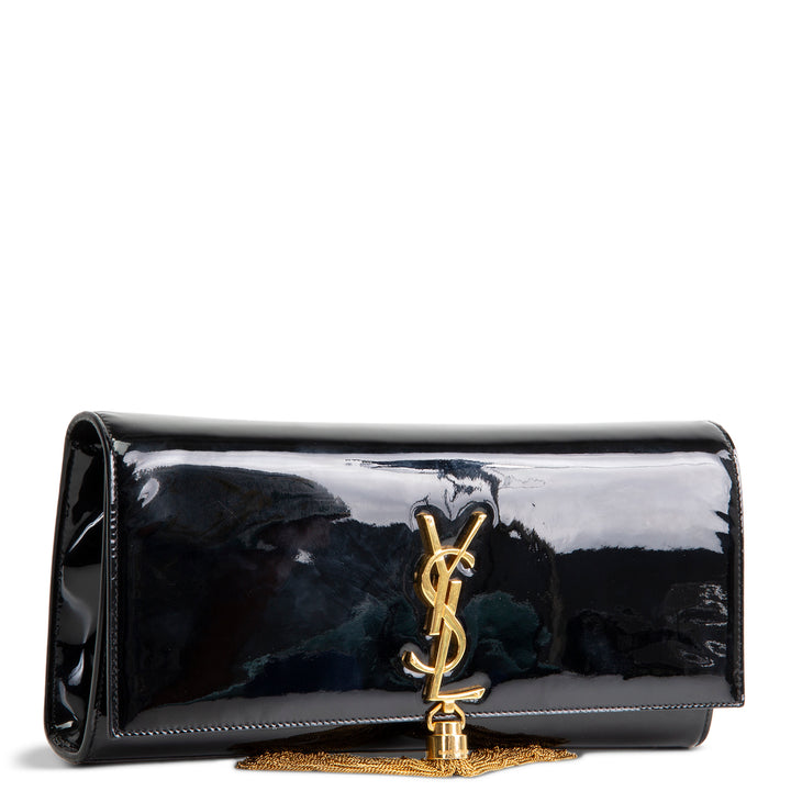 SAINT LAURENT Kate Tassel Clutch - Patent Leather OUTLET FINAL SALE