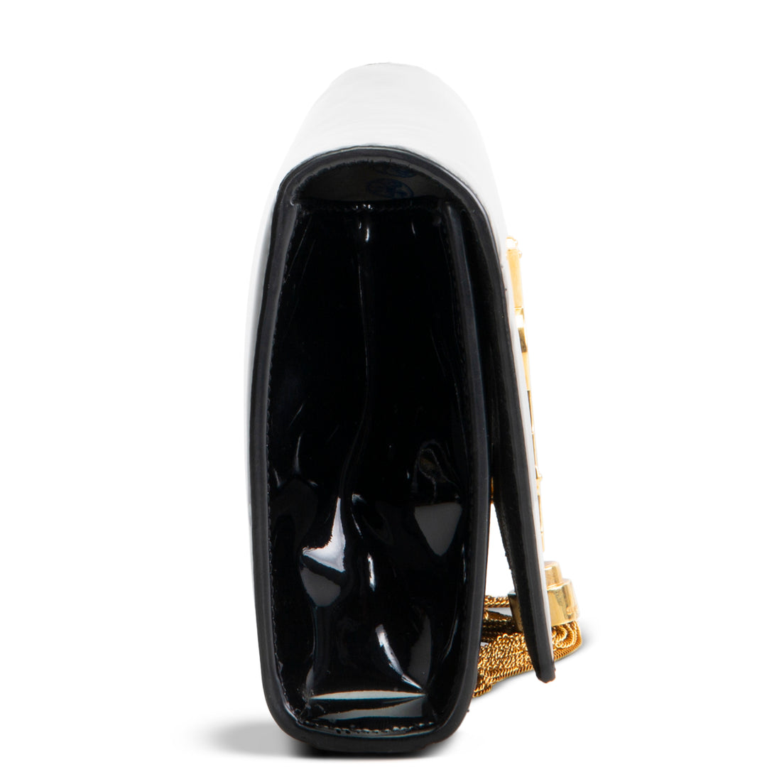 SAINT LAURENT Kate Tassel Clutch - Patent Leather OUTLET FINAL SALE