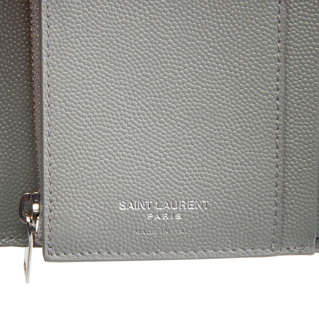 SAINT LAURENT Triquilt Envelope Wallet - Grey