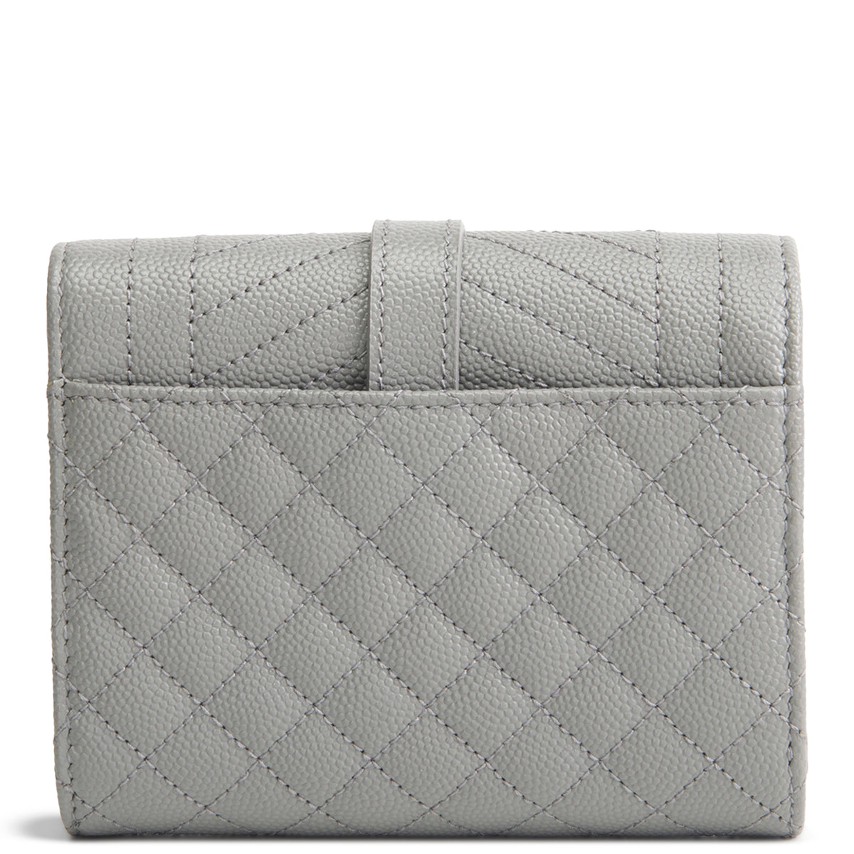 SAINT LAURENT Triquilt Envelope Wallet - Grey