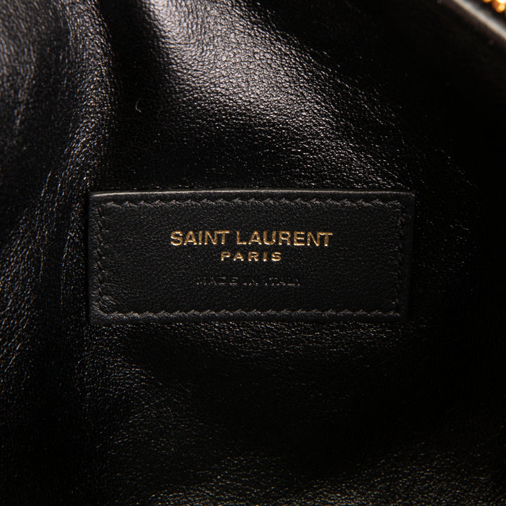 SAINT LAURENT Gaby Zipped Pouch Chain Mini - Dark Cork