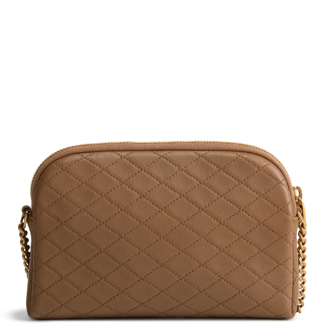SAINT LAURENT Gaby Zipped Pouch Chain Mini - Dark Cork