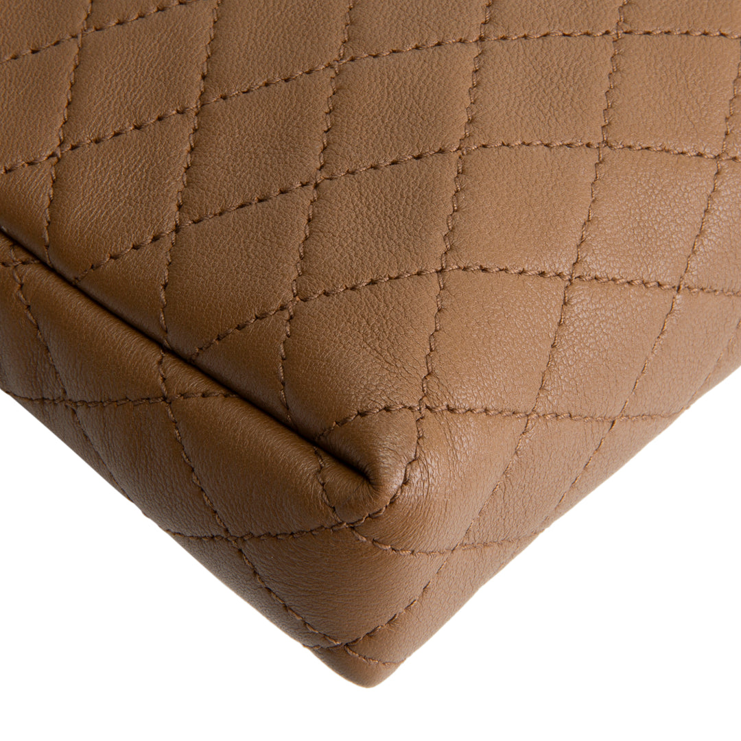 SAINT LAURENT Gaby Zipped Pouch Chain Mini - Dark Cork