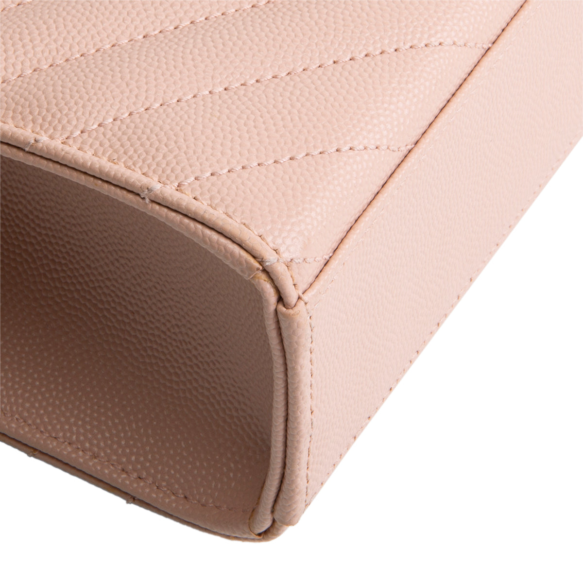 SAINT LAURENT Large Matelasse Monogram Envelope Bag - Peach/Pink