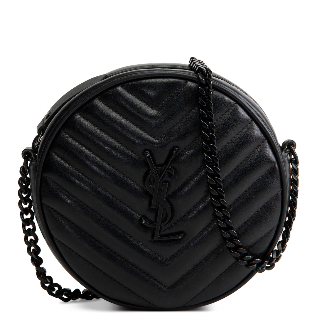 SAINT LAURENT Jade Round Chevron Matelasse Bag