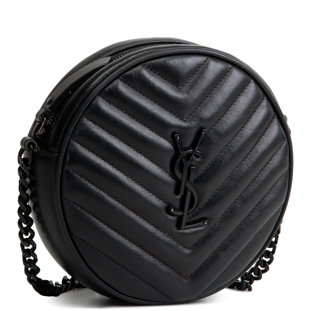 SAINT LAURENT Jade Round Chevron Matelasse Bag