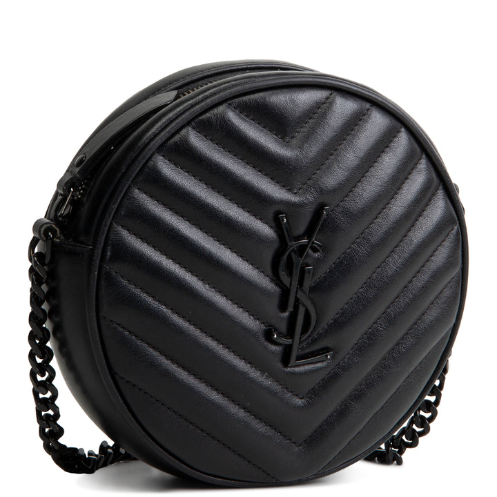 SAINT LAURENT Jade Round Chevron Matelasse Bag