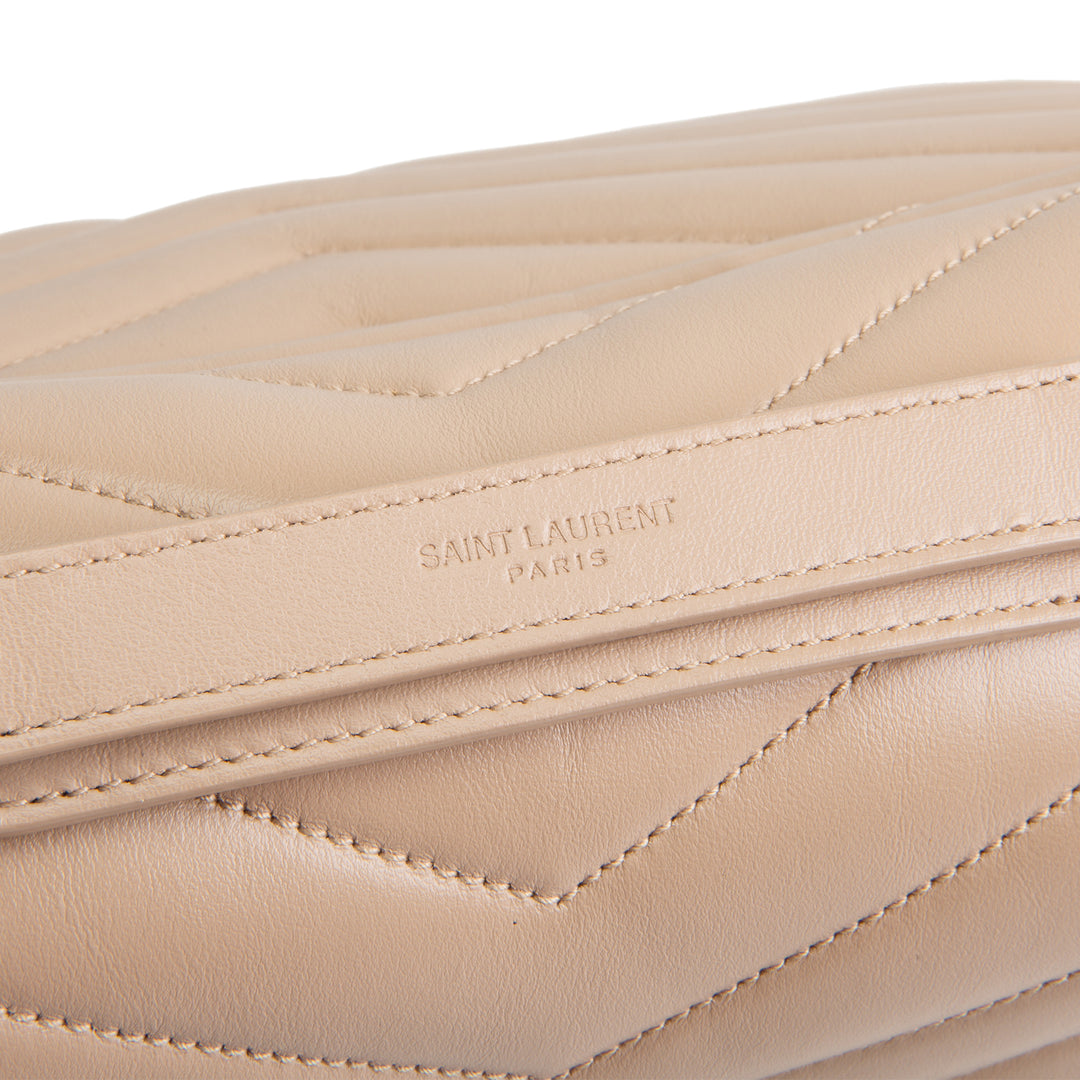 SAINT LAURENT Medium Loulou Shoulder Bag - Dark Beige