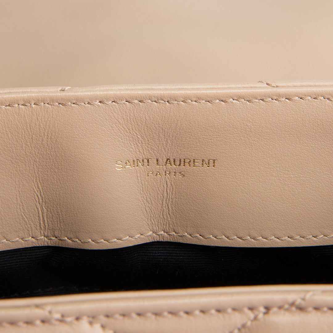 SAINT LAURENT Medium Loulou Shoulder Bag - Dark Beige