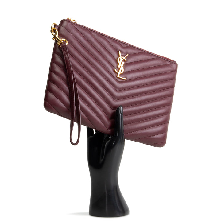 SAINT LAURENT Monogram Matelasse Cassandre A5 Pouch
