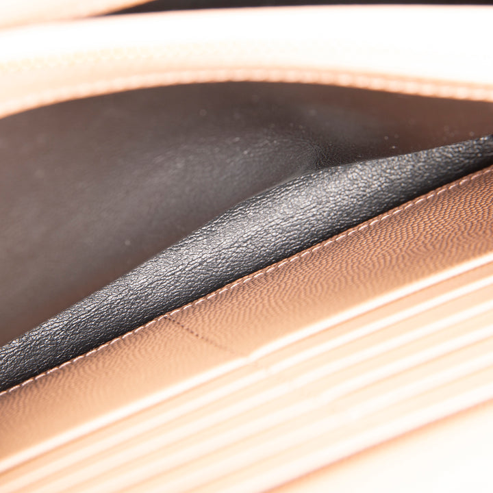 SAINT LAURENT Cassandre Envelope Wallet On Chain - Nude Peach