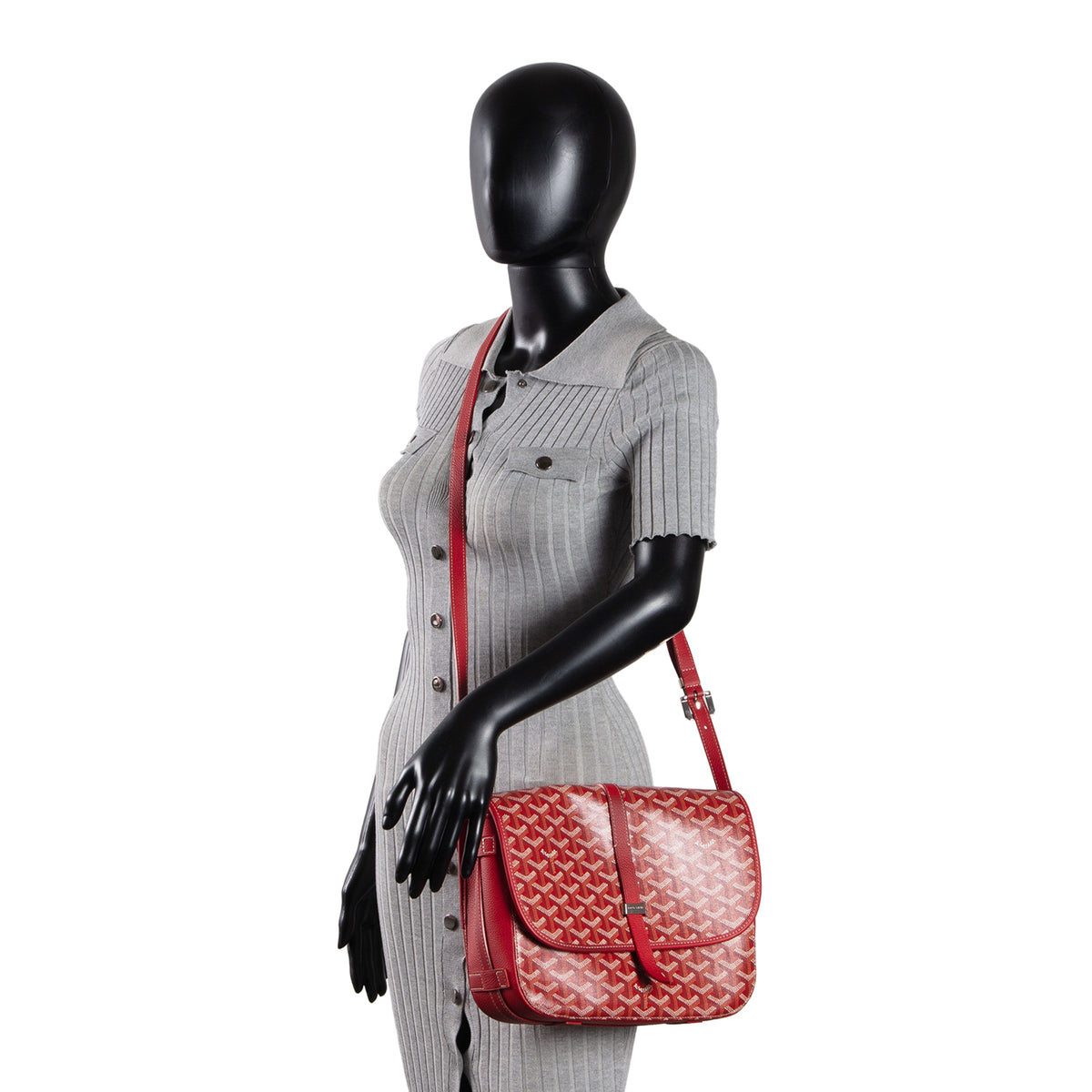 GOYARD Goyardine Belvedere Messenger MM - Red