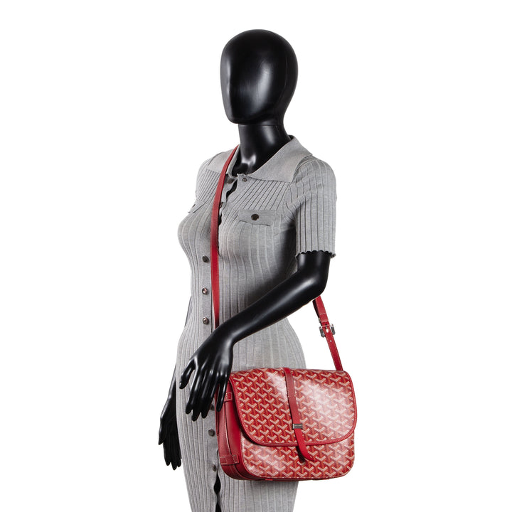 GOYARD Goyardine Belvedere Messenger MM - Red
