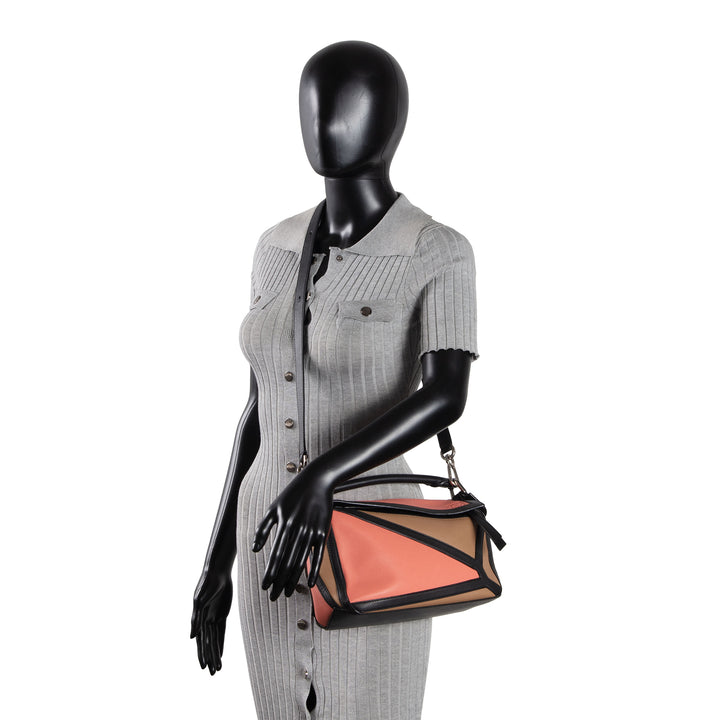 LOEWE Small Puzzle Bag - Pink and Beige