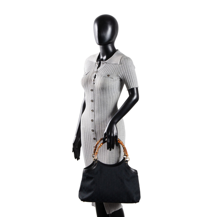 GUCCI GG Canvas Bamboo Top Handle OUTLET FINAL SALE