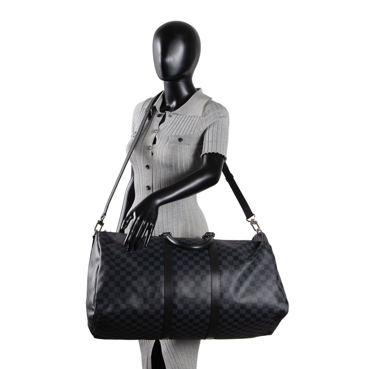 LOUIS VUITTON Damier Graphite Keepall Bandouliere 55
