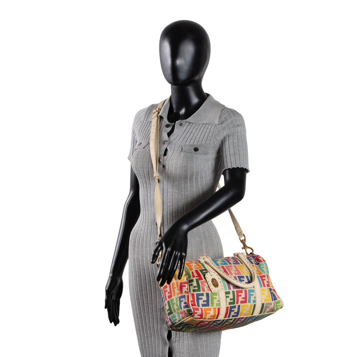 FENDI Rainbow Zucca Selleria Boston OUTLET FINAL SALE
