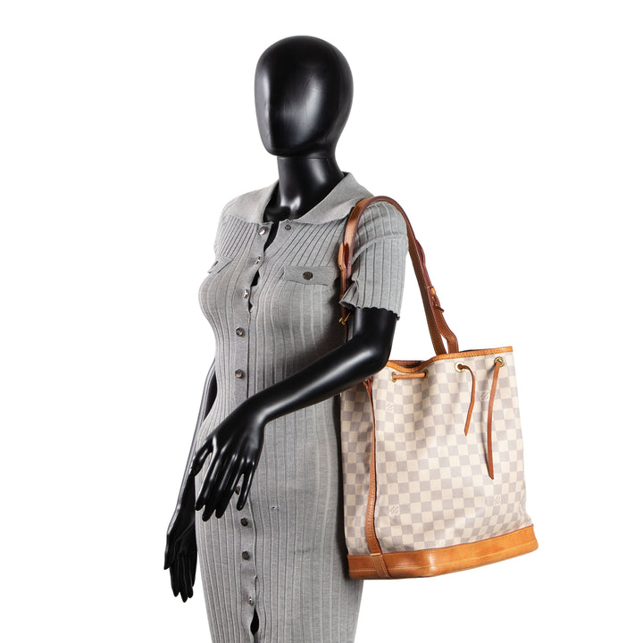 LOUIS VUITTON Noe Bucket Bag Damier Azur - Cream/Blue OUTLET FINAL SALE