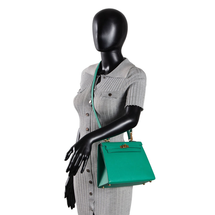 HERMES Kelly 25 Epsom Sellier - Vert Jade