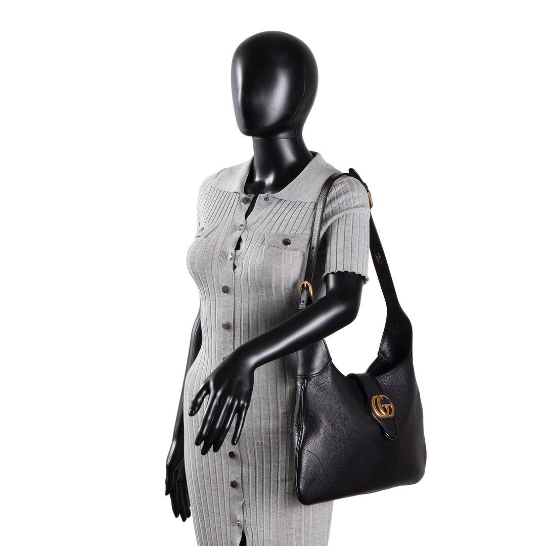 GUCCI Medium Aphrodite Shoulder Bag - Black OUTLET FINAL SALE