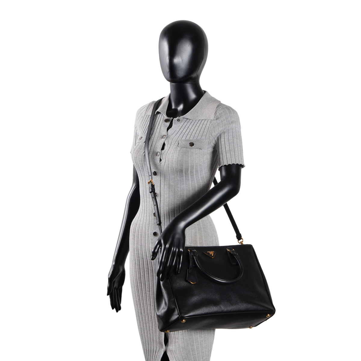 PRADA Large Galleria Saffiano Tote - Black