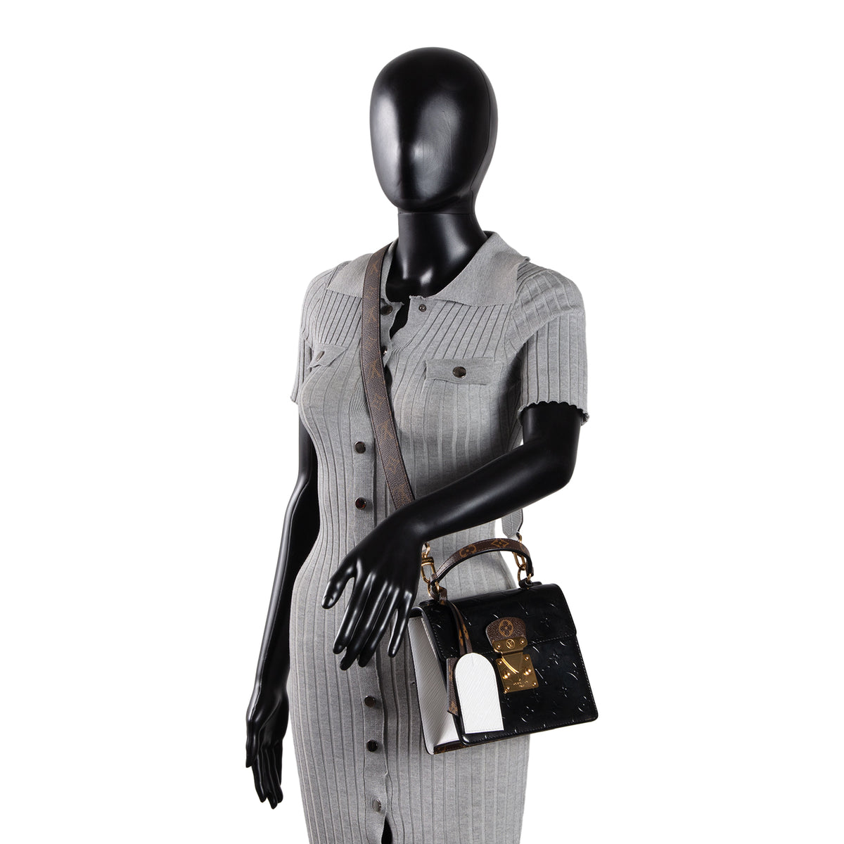 LOUIS VUITTON Vernis Epi Monogram Spring Street - Black