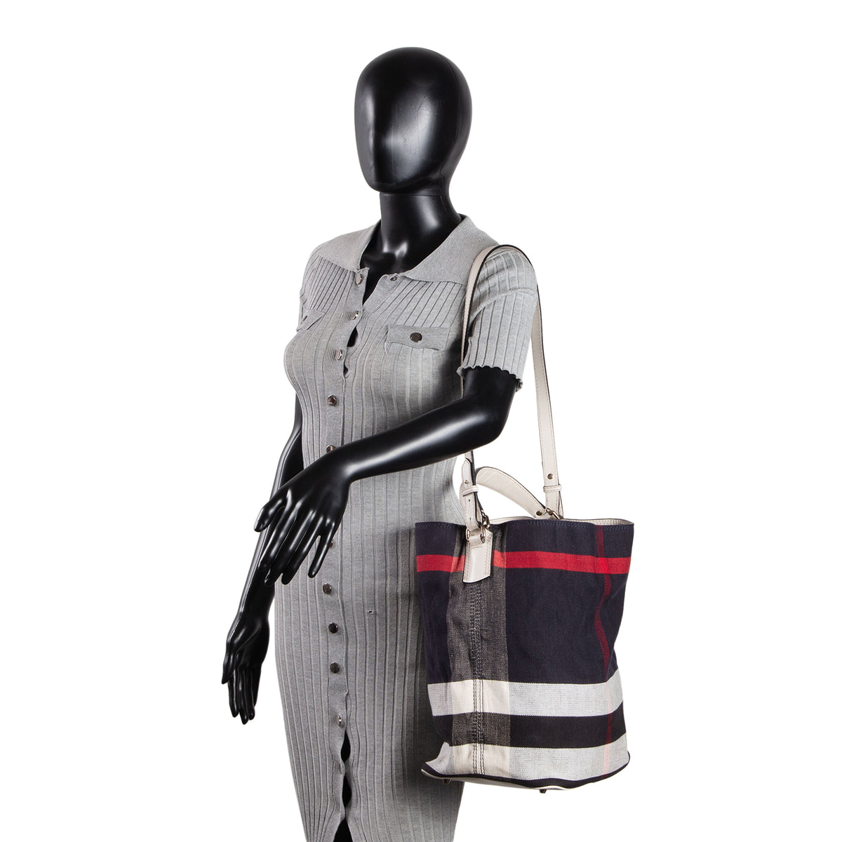 BURBERRY Ashby Mega Check Canvas Bucket