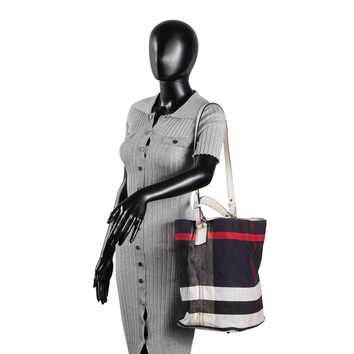 BURBERRY Ashby Mega Check Canvas Bucket