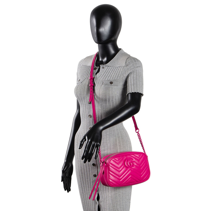 GUCCI GG Marmont Small Camera Bag - Hot Pink
