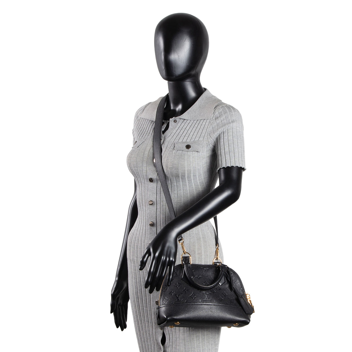 LOUIS VUITTON Monogram Empreinte Neo Alma BB - Black