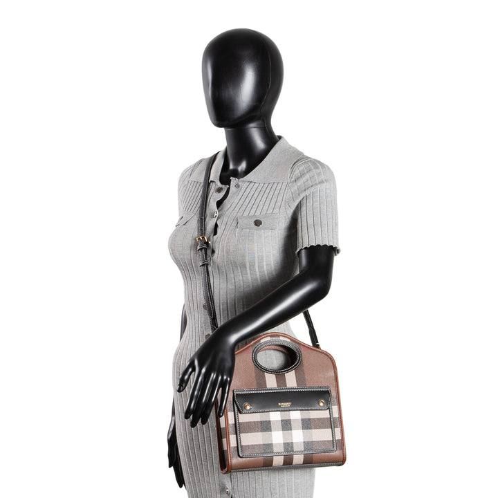 BURBERRY House Check Pocket Tote
