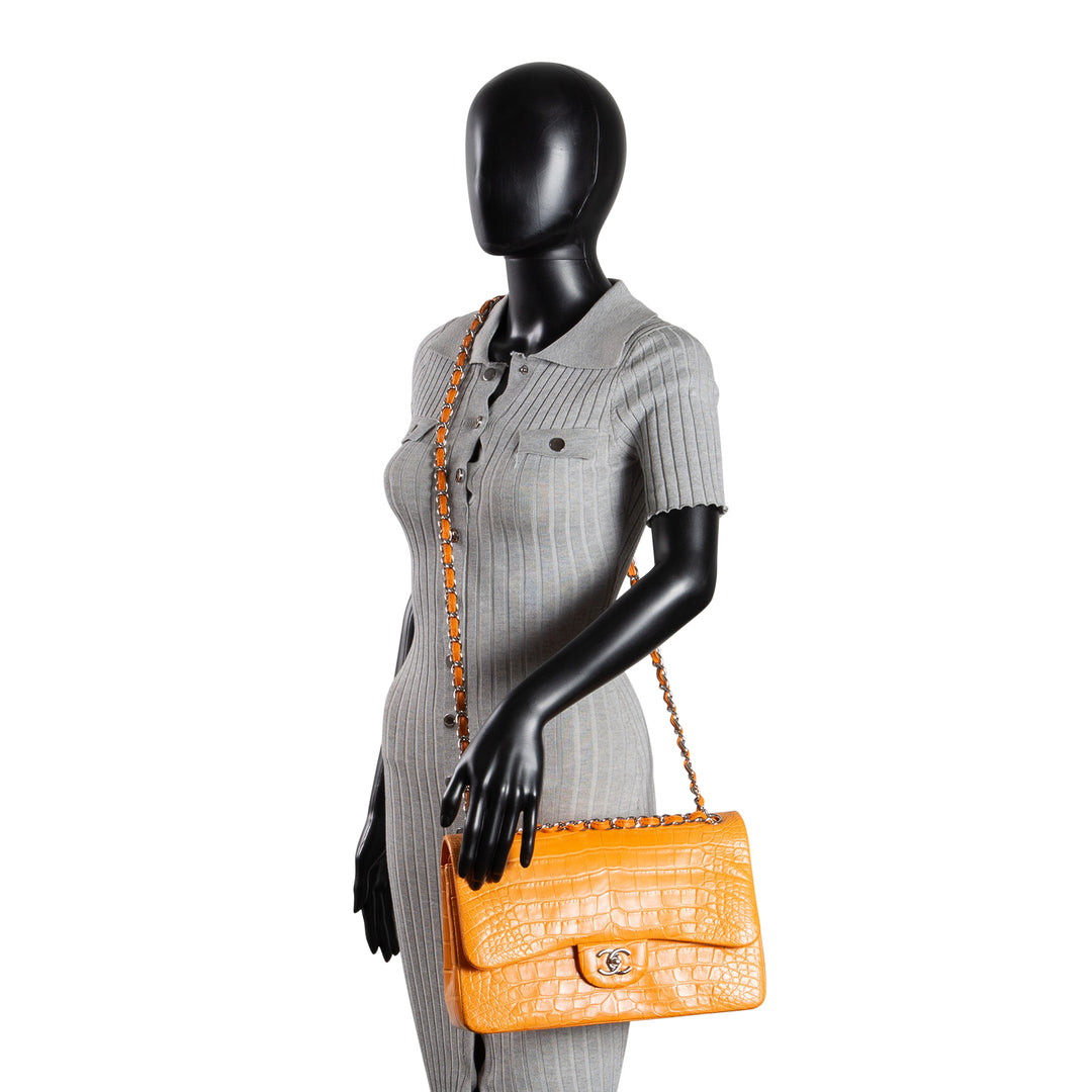 CHANEL Jumbo Double Flap Alligator