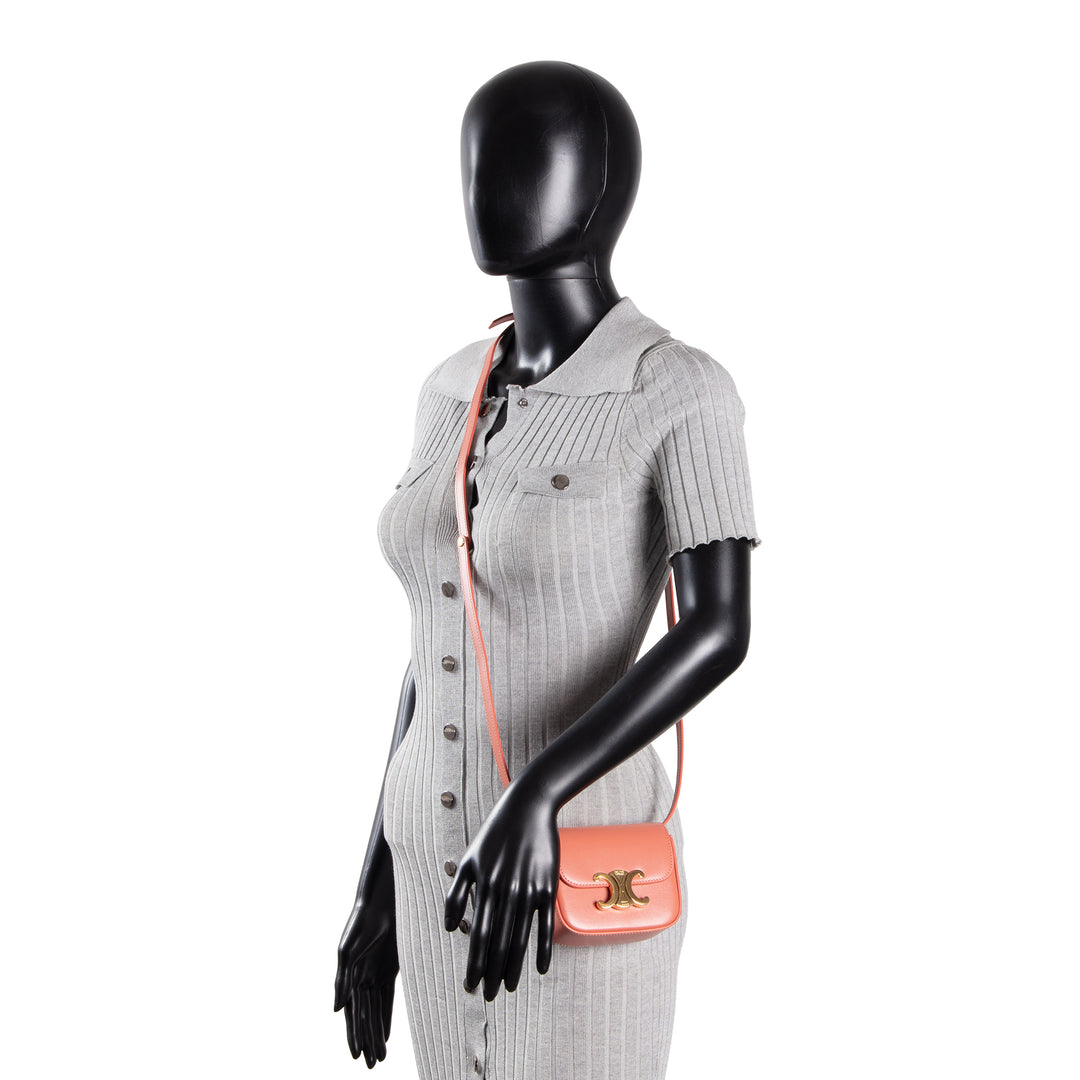 CELINE Triomphe Claude Mini - Terracotta