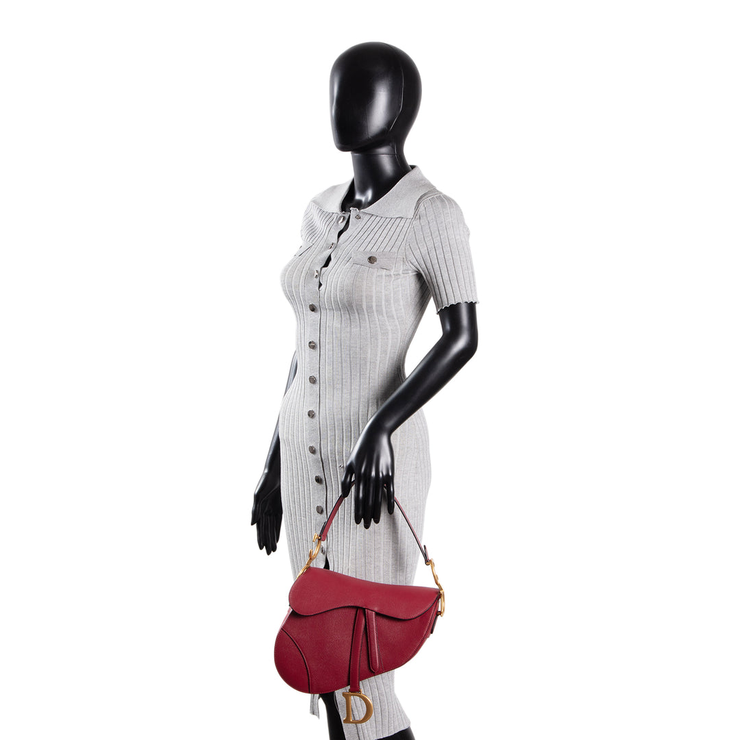 DIOR Saddle Bag - Burgundy