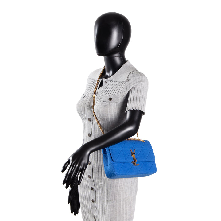 SAINT LAURENT Jamie Medium Jersey Wool Patchwork Crossbody Bag