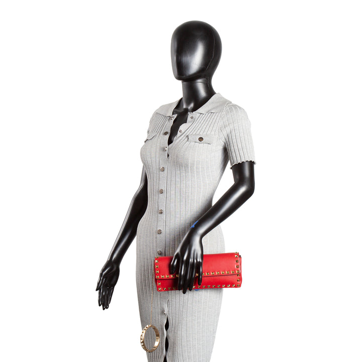 VALENTINO Bracelet Rockstud Clutch - Red