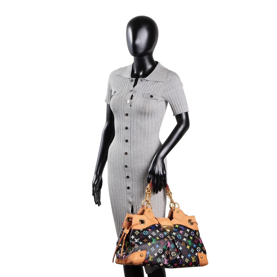 LOUIS VUITTON Monogram Multicolore Ursula Shoulder Bag - Black